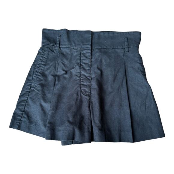 High waisted pleated linen black shorts pockets by Wilfred with linen size 10 - Picture 2 of 16